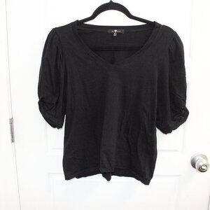 7 For All Mankind Knot Sleeve Top Size Medium